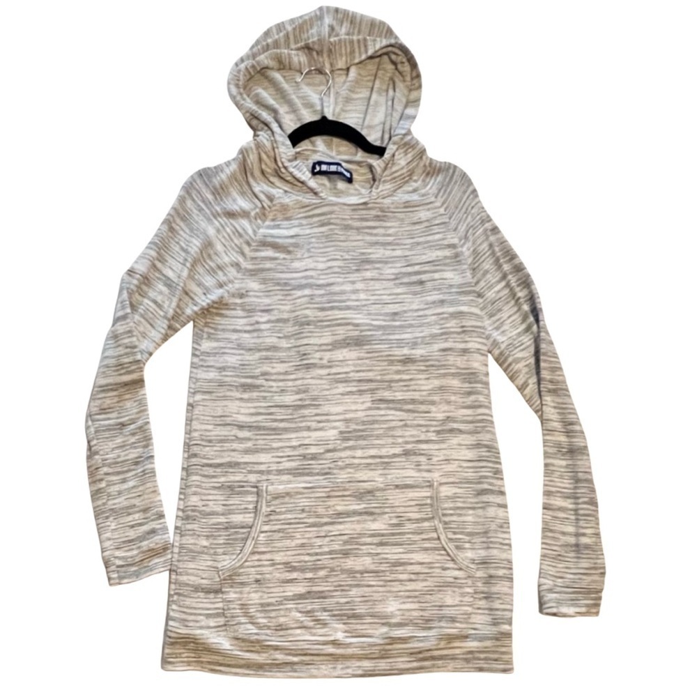 Ink Love and Peace Gray Hooded Sweatshirt